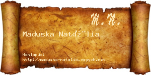 Maduska Natália névjegykártya